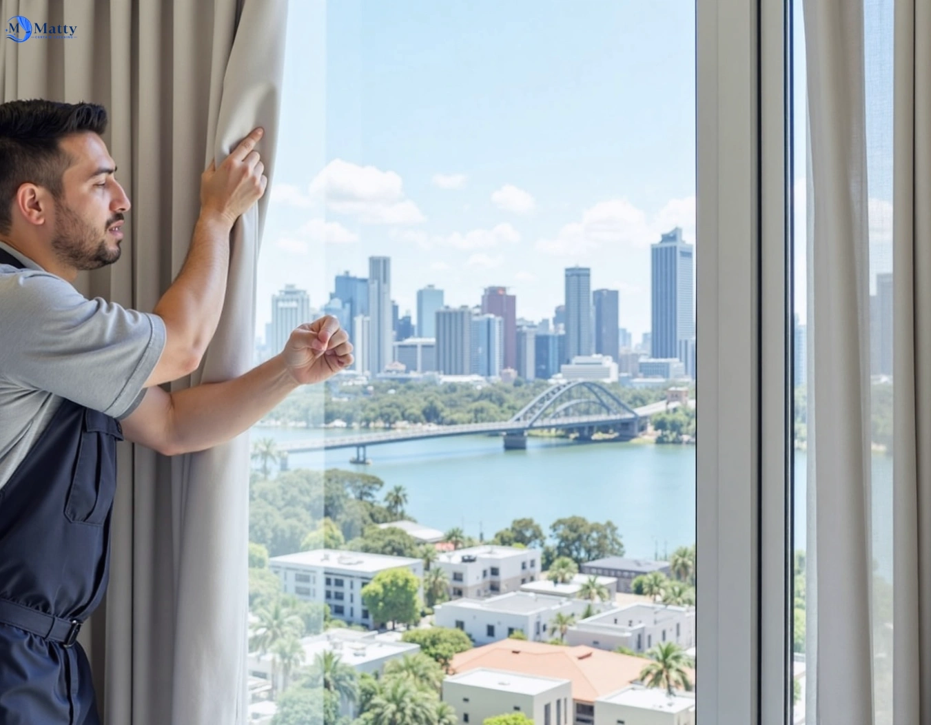 Professional curtain steam cleaning service hamilton QLD by Fresho Curtain Cleaning