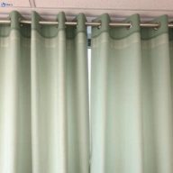Stained curtain before professional treatment in hamilton