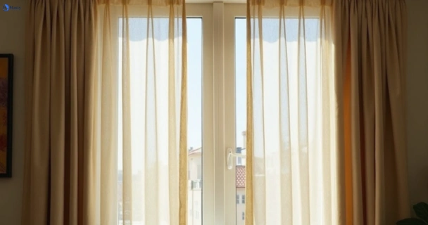 Dull dusty drapes in hamilton before professional cleaning